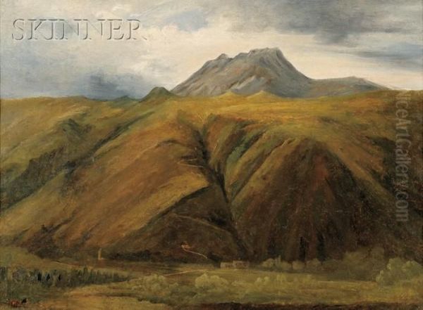 Paysage D'auvergne Oil Painting by Theodore Rousseau