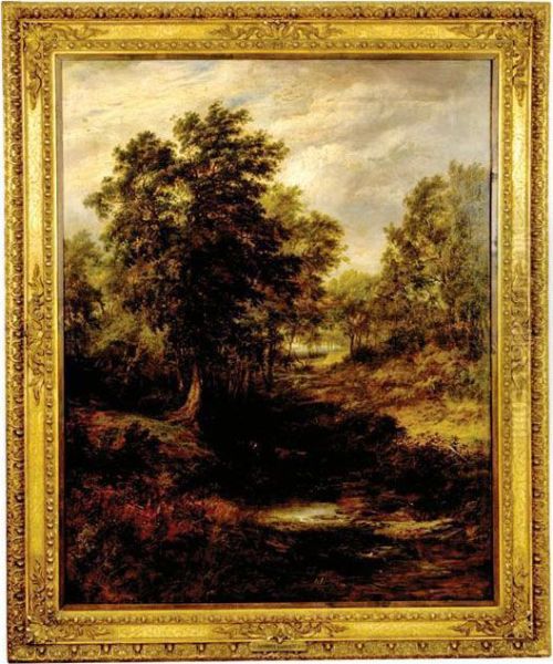 Landscape With Figures Oil Painting by Theodore Rousseau