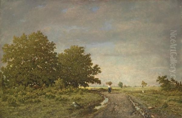 Paysage D'ete Oil Painting by Theodore Rousseau