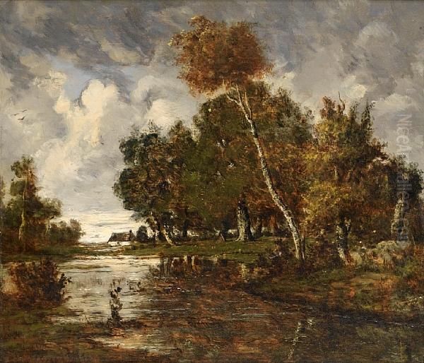 Bords De L'oise Oil Painting by Theodore Rousseau