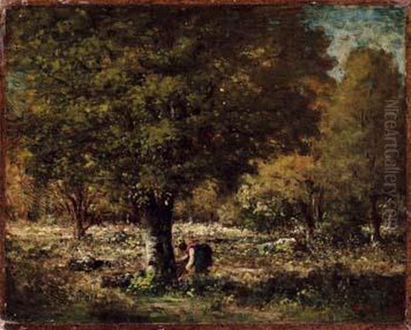 Nel Bosco Oil Painting by Theodore Rousseau