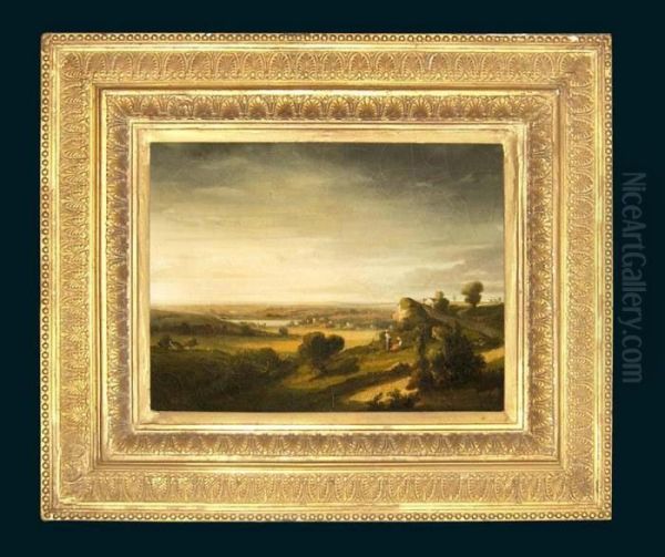 Weite Franzosische Landschaft Oil Painting by Theodore Rousseau