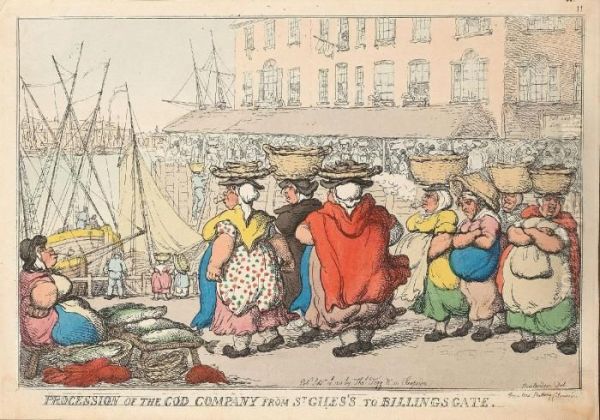 Procession Of The Cod Company From St Giles's To Billingsgate' Oil Painting by Thomas Rowlandson