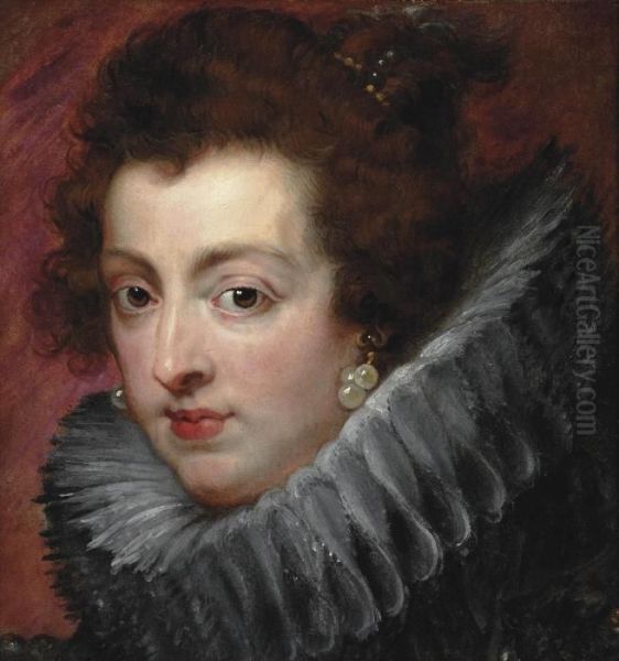 Portrait Of Queen Isabella Of Bourbon Oil Painting by Peter Paul Rubens