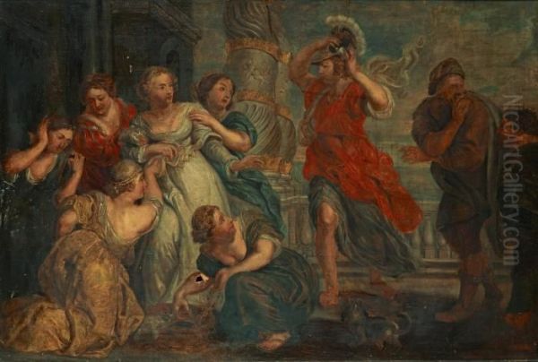 Killes Bland Lykomedes Dottrar Oil Painting by Peter Paul Rubens