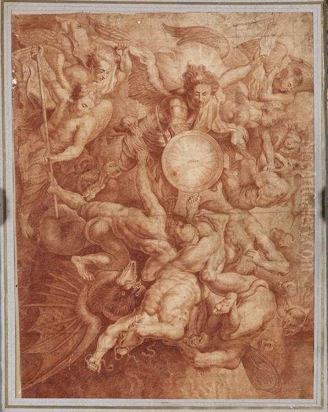 Saint Michel Et La Chute Des Anges Rebelles Oil Painting by Peter Paul Rubens