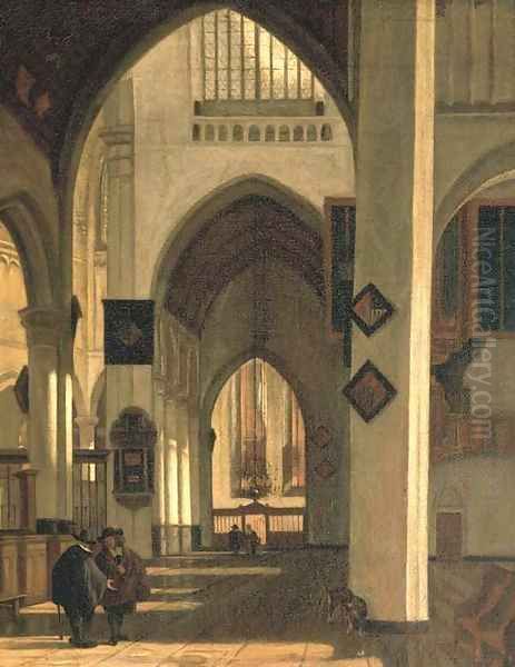 A church interior Oil Painting by Emanuel de Witte