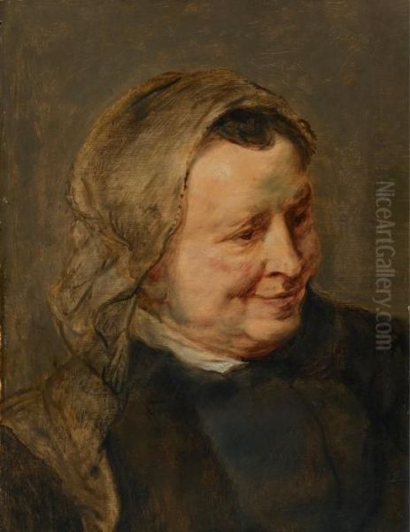 Kopfstudie Einer Alten Frau Oil Painting by Peter Paul Rubens