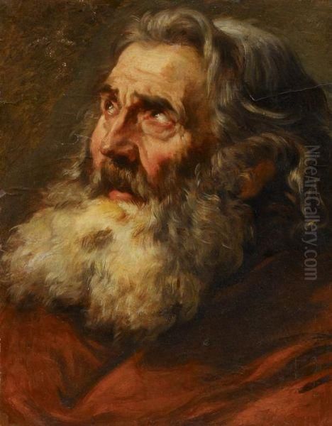 Head Of A Bearded Man (st Paul?) Oil Painting by Peter Paul Rubens