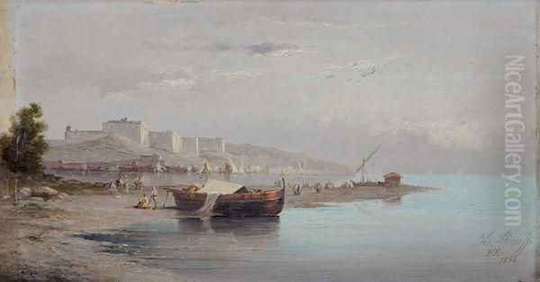 Vue Orientaliste Oil Painting by A. Rueff