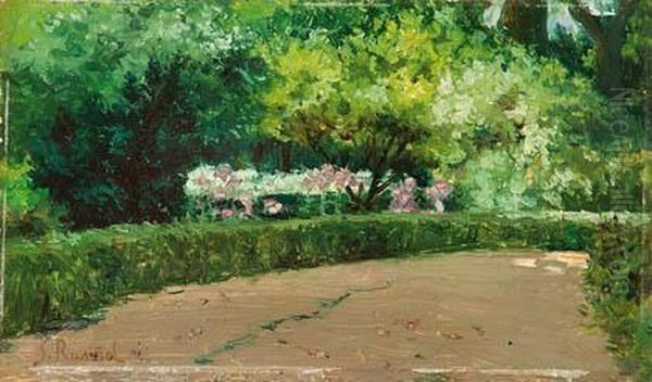 Jardin Botanico Oil Painting by Santiago Rusinol i Prats