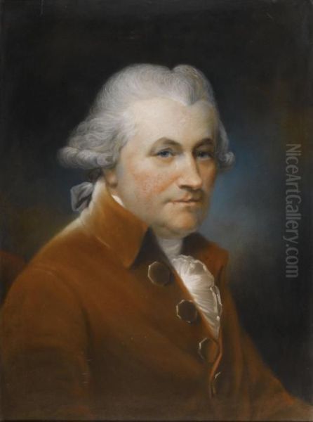 Portrait Of John Johnson (1732-1814) Oil Painting by John Russell