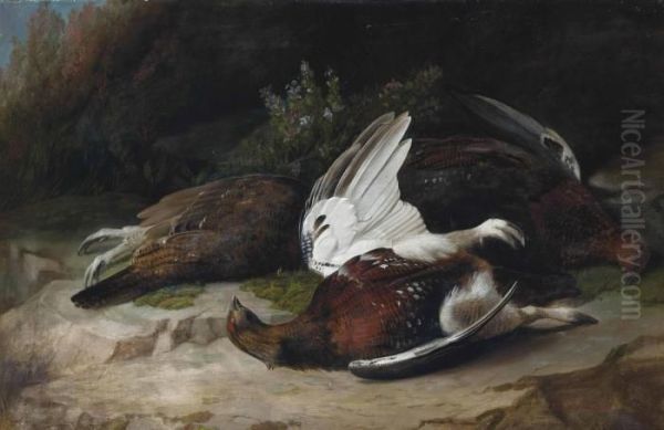 Grouse Oil Painting by John Russell