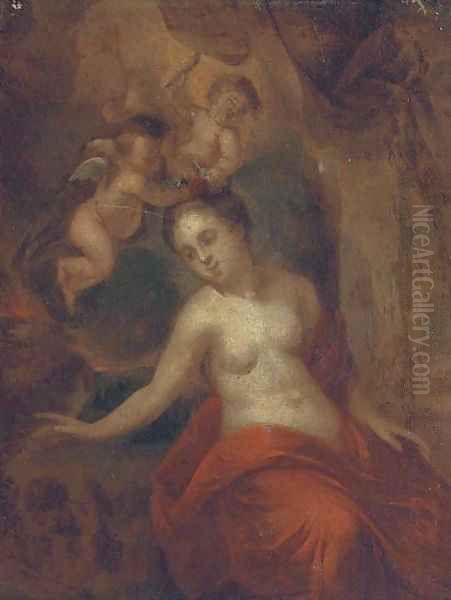 An allegorical figure Oil Painting by Adriaen Van Der Werff