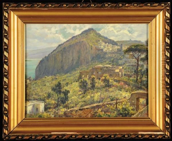 Capri, Mattino Oil Painting by Cesare Saccaggi