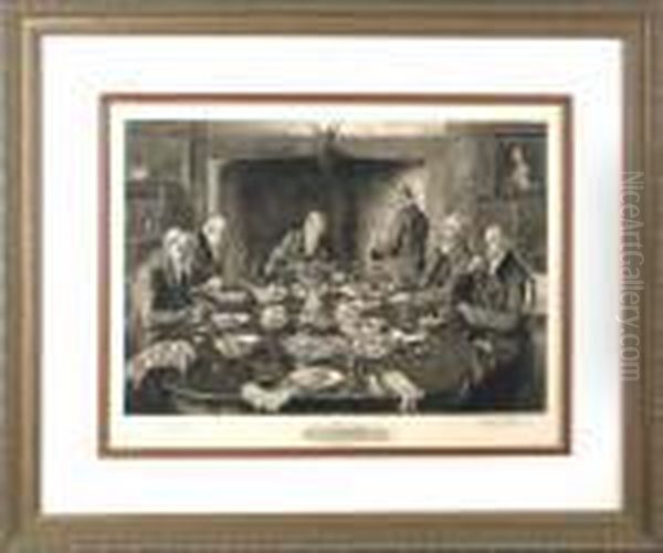 Gentlemen Dining by Walter-Dendy Sadler