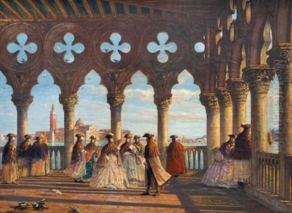 Carnaval En Venecia Oil Painting by Joseph Saint-Germier