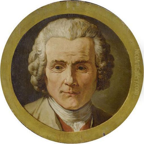 Portrait Of Jean-jacques Rousseau. Oil Painting by Jean-Pierre Saint-Ours