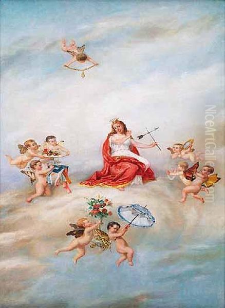 Alegoria De La Fortuna Oil Painting by Emilio Sala y Frances