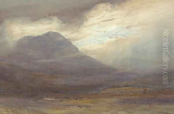 View of the mountains between Garve and Acnasheen, Rosshire Oil Painting by David West