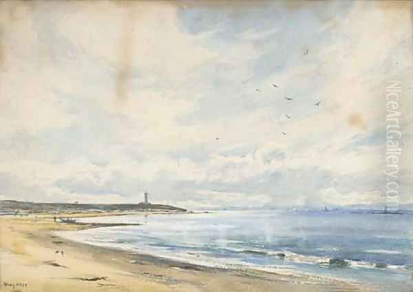 Lossiemouth, on the Moray Firth Oil Painting by David West