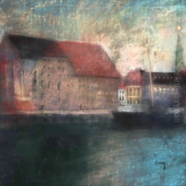 View From The Kings' Brewery In Copenhagen Oil Painting by Edvard Anders Saltoft