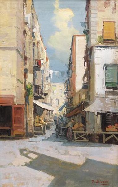 Via Del Mercato Oil Painting by Giovanni Salviati