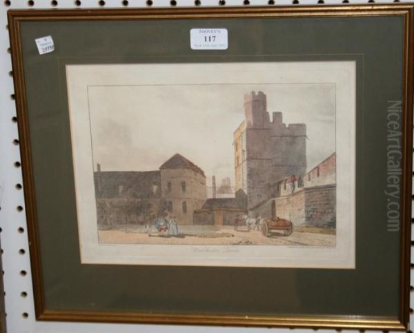 Winchester Tower Oil Painting by Paul Sandby