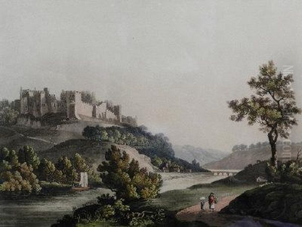 Ludlow Castle, Shropshire Oil Painting by Paul Sandby