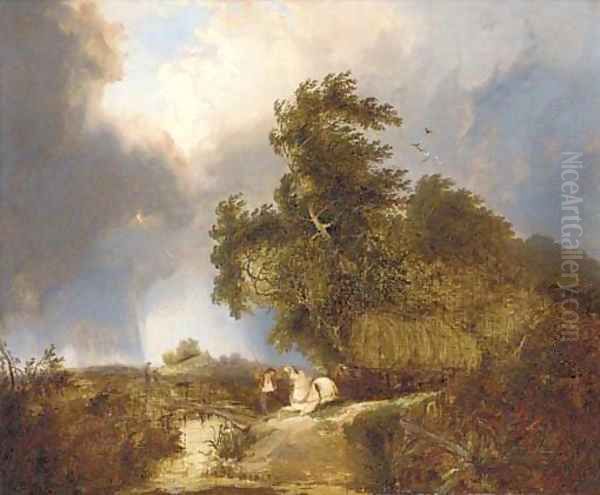 The approaching storm Oil Painting by Edward Charles Williams