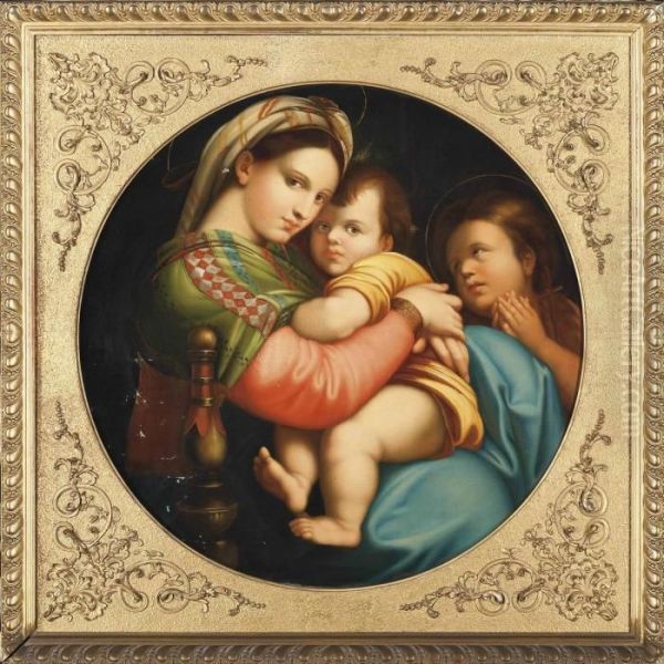 The Madonna Della Sedia Oil Painting by Raphael (Raffaello Sanzio of Urbino)