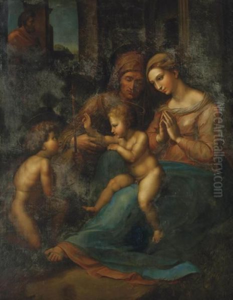 The Madonna Del Divino Amore Oil Painting by Raphael (Raffaello Sanzio of Urbino)