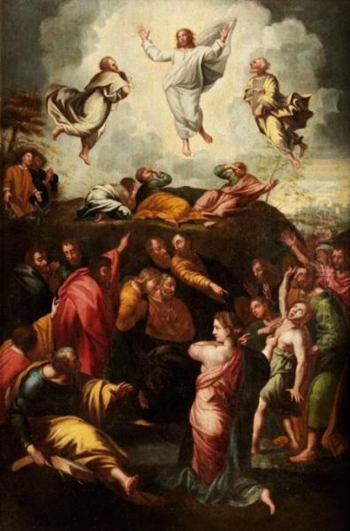 Die Verklarung Christi Oil Painting by Raphael (Raffaello Sanzio of Urbino)