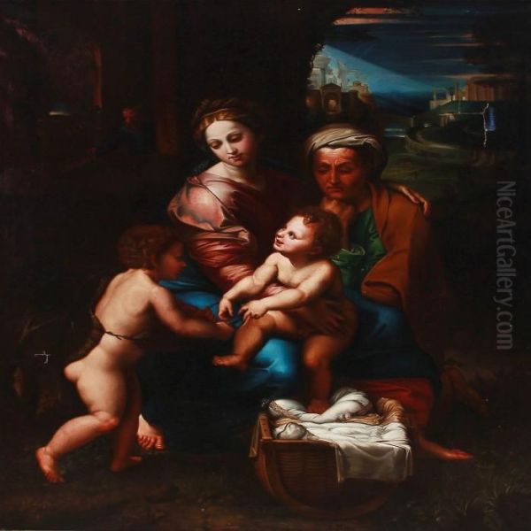 Madonna Della Perla Oil Painting by Raphael (Raffaello Sanzio of Urbino)