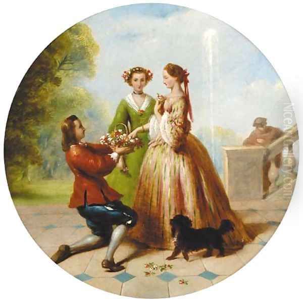 The Suitor Oil Painting by James Digman Wingfield