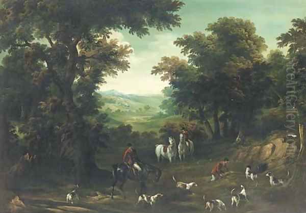 A hunting party at a covert Oil Painting by John Wootton