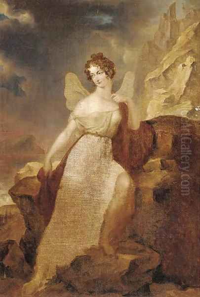 A classical female figure Oil Painting by Richard Westall