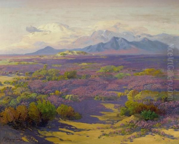 Blooming Verbena Oil Painting by Fred Grayson Sayre