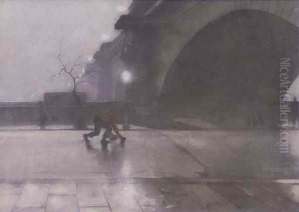 London bij avond Oil Painting by Willem Witsen