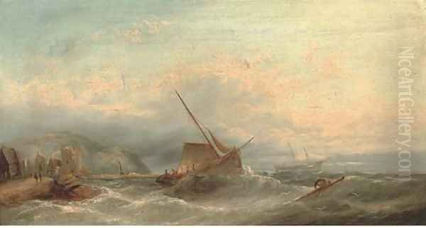 Off to the fishing grounds Oil Painting by William Henry Williamson