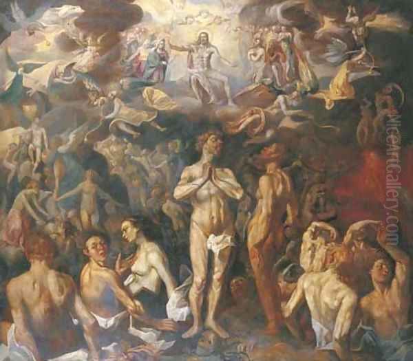 The Last Judgement Oil Painting by Joachim Wtewael