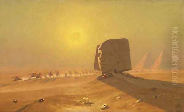 Sphinx in the Desert Oil Painting by Marcus Waterman