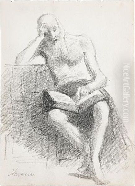 Study Of A Man Oil Painting by Helene Schjerfbeck