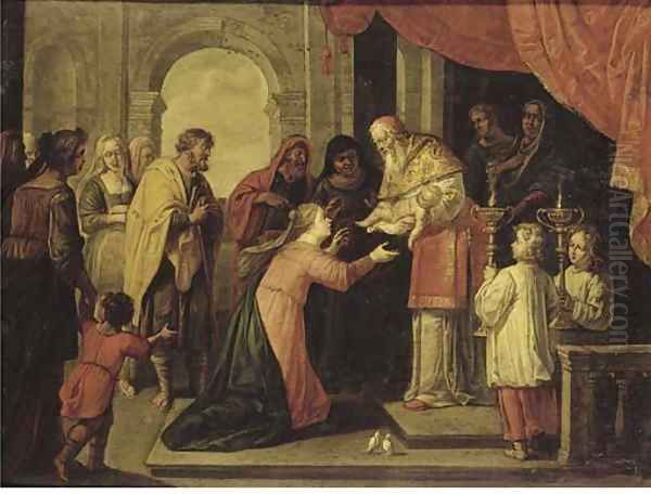 The Presentation of Christ in the Temple Oil Painting by Abraham Willemsens