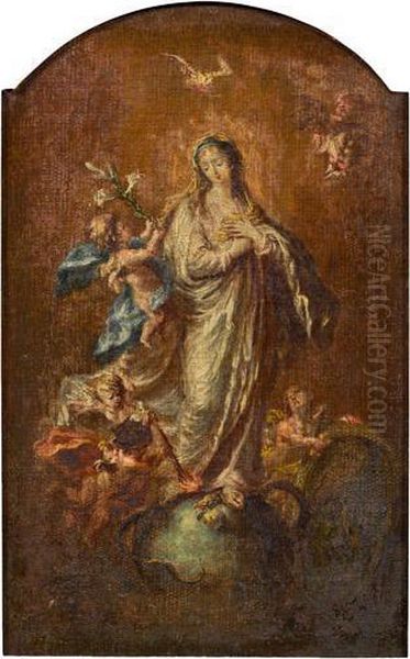 Maria Immaculata Oil Painting by Martin Johann Schmidt