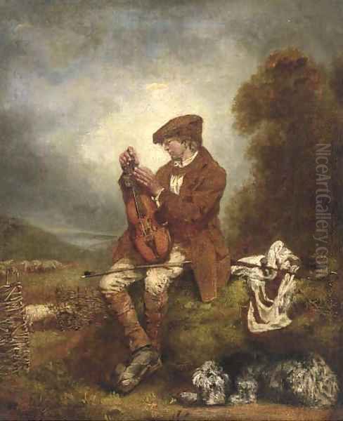 The young fiddler Oil Painting by Sir David Wilkie