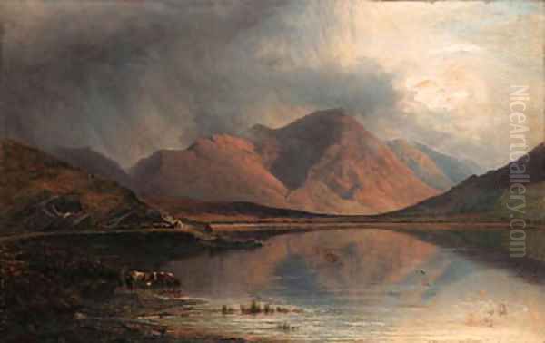 Kylemore Lake, Connemara Oil Painting by Bartholomew Colles Watkins