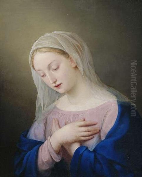 Die Madonna Im Gebet Oil Painting by Franz Schrotzberg