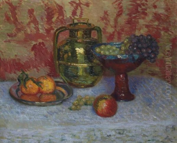 Nature Morte Aux Fruits Oil Painting by Claude Emile Schuffenecker