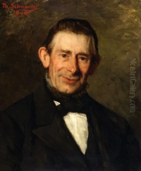 Portrait Of Nicolaas Beets Oil Painting by Therese Schwartze